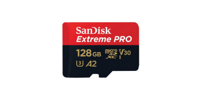 SanDisk Extreme Pro microSD UHS I-128GB-4K-200MB/s Read
