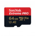 SanDisk Extreme Pro microSD  UHS I-64GB-4K-200MB/s Read
