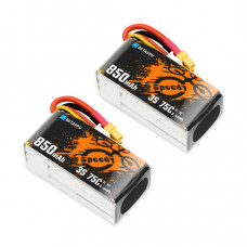BETAFPV 850mAh 3S 75C Lipo Battery (2Pcs) XT30 Connector