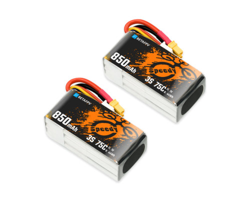 BETAFPV 850mAh 3S 75C Lipo Battery (2Pcs) XT30 Connector