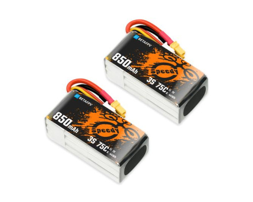 BETAFPV 850mAh 4S 75C Lipo Battery (2Pcs) XT30 Connector