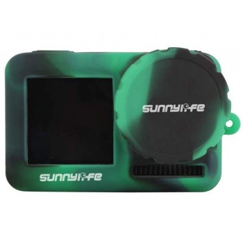 Sunnylife Silicone Cover Lens Case for OSMO ACTION - Blk & Green- BHT631