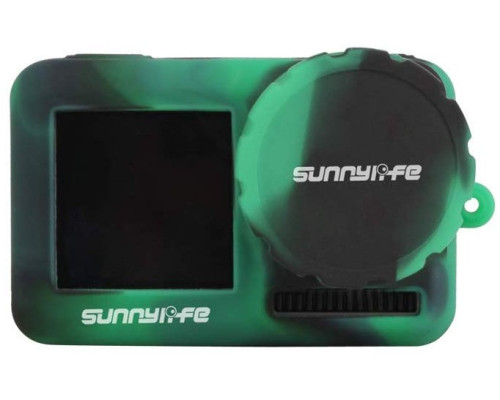 Sunnylife Silicone Cover Lens Case for OSMO ACTION - Blk & Green- BHT631