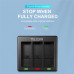 TELESIN 3 Slots Charger with 2 Batteries for GoPro 9/10/11