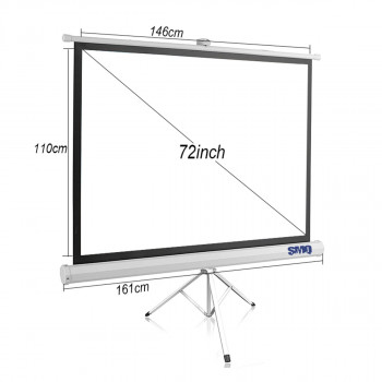 SMQ Projector Screen - Tripod - (72 Inch) 161 CM * 110 CM + Portable Bag