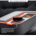 CouchConsole Cup Holder with Phone Stand Tray (Light Orange)