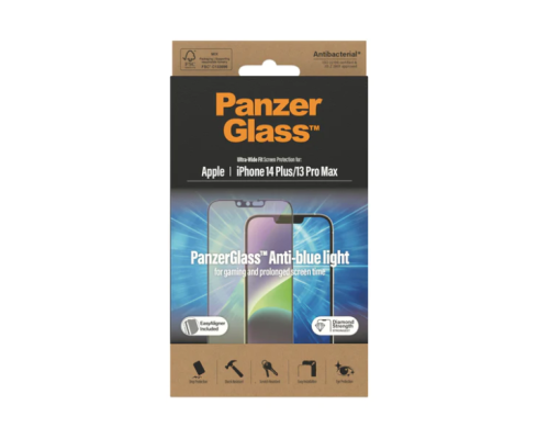 PanzerGlass Anti-blue light Screen Protector for iPhone 14 Plus & 13 Pro Max