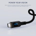 AUKEY '1.8m 100W Nylon Braided USB C to C Cable with LCD Display