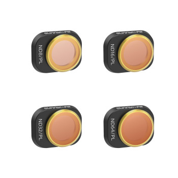 Sunnylife Super Light 4pcs Mixture ND8/PL+ND16/PL+ND32/PL+ND64/PL Lens Filter for MINI 4 Pro