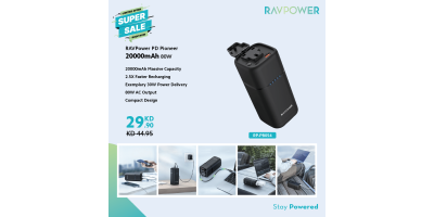 RAVPower RP-PB054 PD Pioneer 20000mAh 80W AC Portable Power Bank