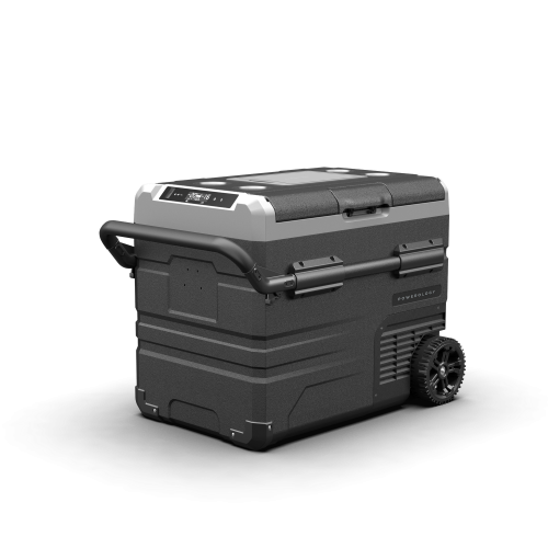 Powerology PPOF45LBK Smart Portable Fridge & Freezer Versatile Cooler for Outdoor Adventure With Detachable Wheels