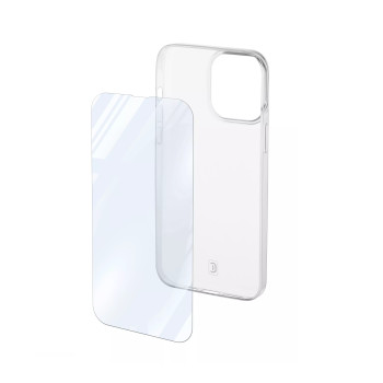 Cellularline KIT Case + Glass IPhone 14 PRO MAX Transparent