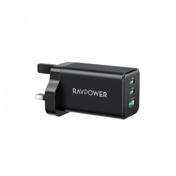 RAVPower RP-PC172 PD 65W 3-Port Wall Charger Black