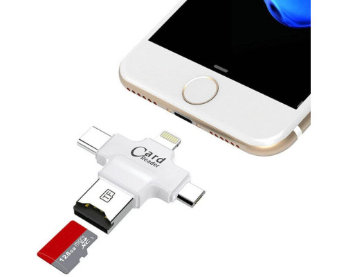 FlashDrive 4-in-1 card reader (White)