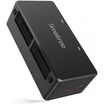 Smatree 6000mAh Power Bank with Rapid Dual Battery Charger for DJI Osmo action