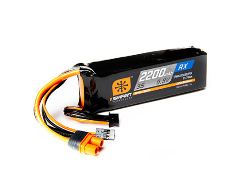 Spektrum 2200mAh 3S 9.9V Smart LiFe ECU Battery; IC3