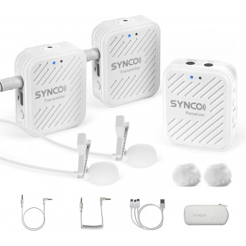 Synco G1A2 2.4G Wireless Mic White for smartphone