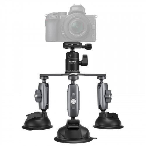 TELESIN Suction Cup Car Tripod Holder Mount