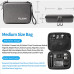 TELESIN Waterproof Carrying Storage Bag Medium Size for DJI Action 2