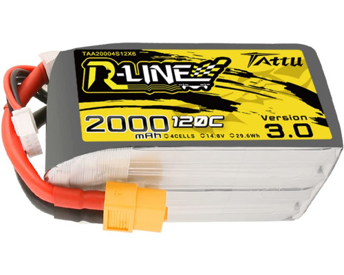 Tattu R-Line 2000mAh Battery With XT60 Plug