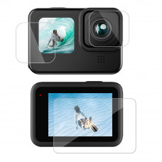 TELESIN Tempered Glass Screen & Lens Protective Film Cover for GoPro 9/10