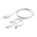 Cellularline USB Cable MFI+MUSB+TYPE-C White