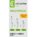 Cellularline Multipack USB-C to USB-C Cables 15cm + 120cm + 200cm